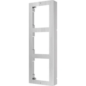 Příslušenství k domovnímu zvonku Hikvision DS-KD-ACW3/S Instalační krabice, rámeček, povrchová montáž, pro 3 moduly, nerez, stříbrná DS-KD-ACW3/S
