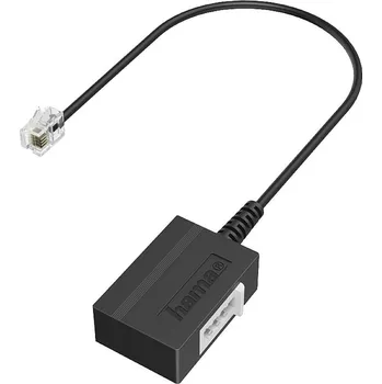 Hama telefonní kabel [1x RJ11 zástrčka 6p4c - 1x telefonní spojka TAE-F] 0.2 m černá