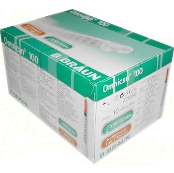 Zdravotnický materiál B. Braun Omnican U-100 insulin 1 ml/100 I.U. 0,30 x 12 mm 100 ks