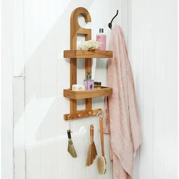 Drátěná police Loberon Sprchová polička V/Š/H cca 75/33/16 cm hnědá