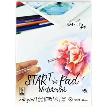 Umělecký papír SM.LT Akvarelový papír v bloku - SM•LT STAR T Pad Watercolor A5, 240g, 20 listů