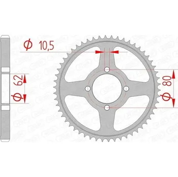 Nářadí na motocykly Řetězové kolo AFAM 12224-49