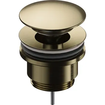 Sifon Sanycces Příslušenství - Univerzální umyvadlová výpusť, ClickClack/otevřená 6x6x8 cm, brushed gold ACCLV005BG