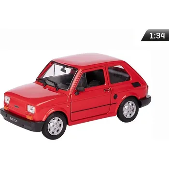 autíčko Model auta Welly Fiat 126p červený 1:32 sestavený