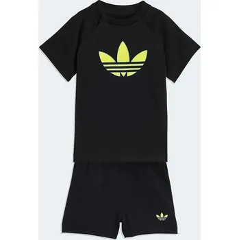 Chlapecká mikina Dětská bavlněná souprava adidas Originals KD1040 černá 99X, vel. 86