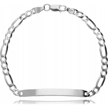 Náramek STŘÍBRNÝ PÁNSKÝ NÁRAMEK PANCÍŘ S PLECHEM 20 cm