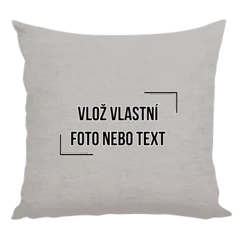 Polštář Polštář lněný 40x40 cm s vlastním potiskem