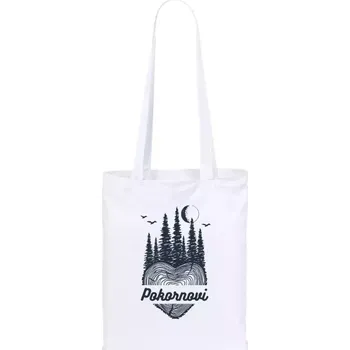 Látková taška Srdce pařez