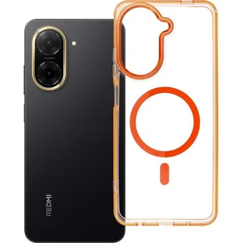Náhradní kryt pro mobilní telefon Kryt Kryt Frame Clear Hybrid Mag Cover s MagSafe Redmi A5 Hermes Orange