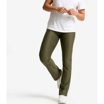 Dámské legíny DOMYOS Dámské fitness legíny | Regular L KAŠTANOVÁ|ZELENÁ