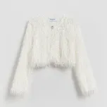 Reserved - Bolerko z imitace kožešiny - krémová - 855FH-01X - 855FH-01X-146