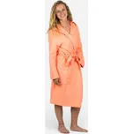 DECATHLON Dámský koupací župan s kapucí z mikrovlákna XL ORANŽOVÁ|RŮŽOVÁ