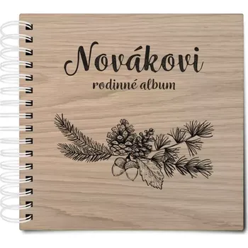Fotokniha Dřevěné album s kroužkovou vazbou Větvičky