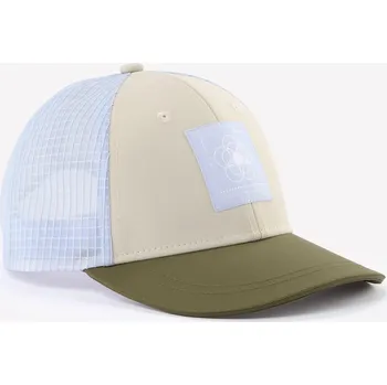 Kšiltovka QUECHUA Dětská turistická kšiltovka 7–15 let MH100 Trucker BÉŽOVÁ|FIALOVÁ|KAŠTANOVÁ|ZELENÁ
