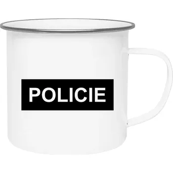 Plecháček s povoláním - Policie - bílý, stříbrný lem