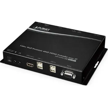 Stolní počítač Planet IHD-420PR, HDMI a USB video reciever/ video wall, 4K/60, přijímač, multicast, IR, RS-232, napájení PoE