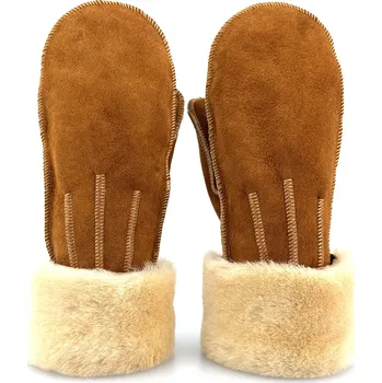 Rukavice Dámské kožené rukavice hnědé M