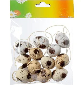 Vánoční ozdoba Ozdoba závesná vajíčko 4 cm sada 12 ks plast strakaté mix /229498