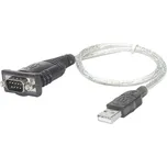 Manhattan USB adaptér [1x USB 1.1 zástrčka A - 1x D-SUB zástrčka 9pólová] 151849 1.80 m pozlacené kontakty
