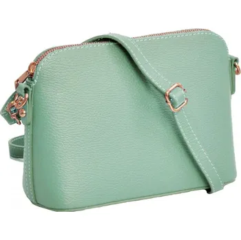 Kabelka Dámská kožená kabelka crossbody 5232 zelená - mátová