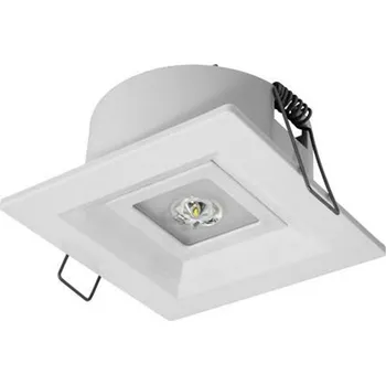 Nouzové osvětlení MODUS LOVATO P vestavné, univerzální optika,1W LED 135 lm STANDARD IP20 1h , stále svítící / svítící při výpadku, bílé OZN/LVPU/1W/C/1/SA/X/WH