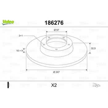 Brzdový kotouč Brzdový kotouč VALEO 186276