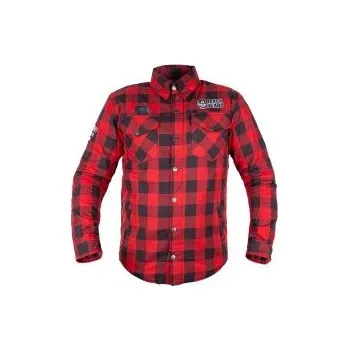 Pánská košile Moto košile W-TEC Black Heart Rattlesneak - zeleno-černá kostkovaná, XL