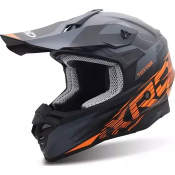 Helma na motorku Motokrosová helma Xrc Totter blk/grey/orange - 2Xl / černá