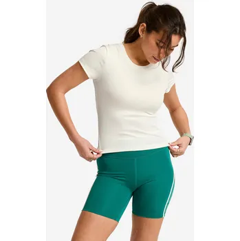 DOMYOS Dámské tričko žebrované M BÍLÁ