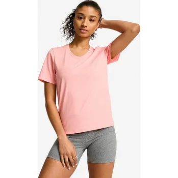 DECATHLON Dámské tričko Coolmax s výstřihem do V M RŮŽOVÁ