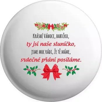 Placka Srdečné přání babičce