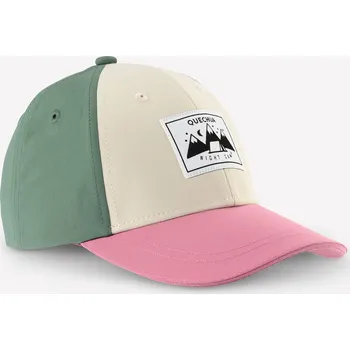 Kšiltovka QUECHUA Dětská kšiltovka na turistiku MH 100 Kid 48–52cm BÉŽOVÁ|RŮŽOVÁ|ZELENÁ