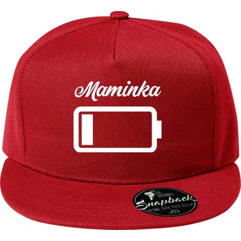 Kšiltovka Snapback kšiltovka pro maminku - Maminka - baterie - červená