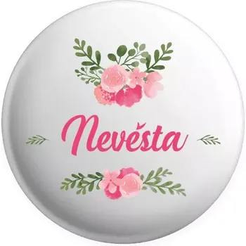 Placka Nevěsta - růžové květiny