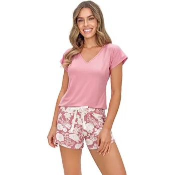 Pánské pyžamo DÁMSKÉ PYŽAMO TINA SHORT růžová L