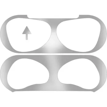 Pouzdro na mobilní telefon Ochranná samolepka proti prachu do nabíjecího pouzdra pro AirPods 3 - stříbrná