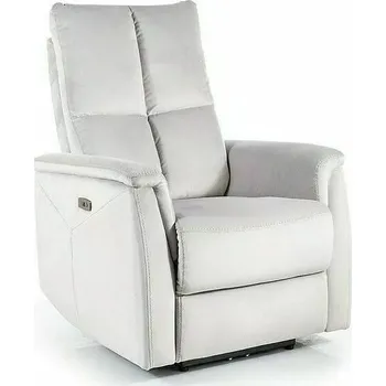 Křeslo Polohovací křeslo Neptun Velvet světle šedé