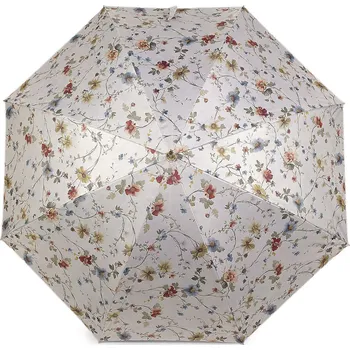 Deštník Dámský vystřelovací deštník květy, velké, 4 ecru