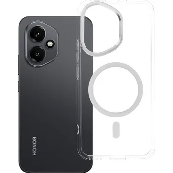 Náhradní kryt pro mobilní telefon Kryt pouzdra Frame Clear Hybrid Mag Cover s MagSafe Honor 400 Translucent