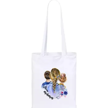 Látková taška Jsem máma - kluk a holka