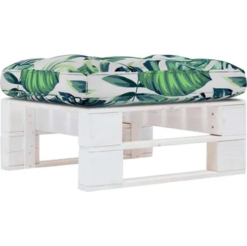 Zahradní pohovka zahrada-XL Zahradní taburet z palet bíle impregnované borové dřevo 3066432