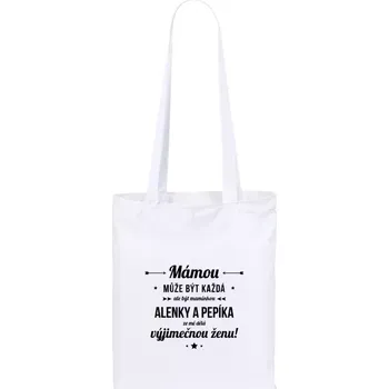 Látková taška Mámou může být každá se jmény