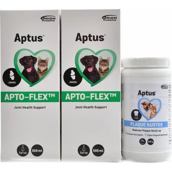 Kloubní výživa Aptus Apto-flex vet sirup 2 x 500 ml + Aptus plaque buster 200 g