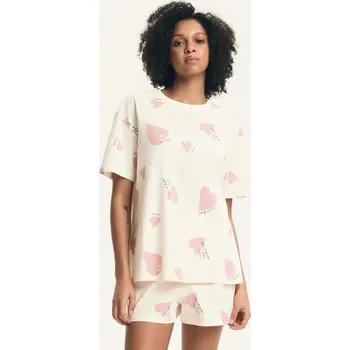 Pánské pyžamo Henderson Dámské pyžamo 44498 Elain kr/r S-3XL růžová XXL