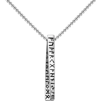 Přívěsek Přívěsek z chirurgické oceli Runy Futhark Bar Stříbrný - Model BEZ ŘETÍZKU (pouze přívěsek)