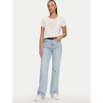 Pánská móda Mustang T-Shirt Alma 1015179 Écru Regular Fit XS