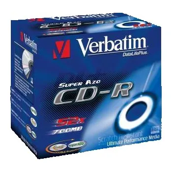 Optické médium Verbatim CD-R, 43326, DataLife PLUS, 1-pack, 700MB, 52x, 80min., Crystal, jewel box, CENA ZA KUS