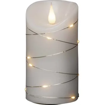 Dekorativní svítidlo Konstsmide 1834-190 LED svíčka z vosku bílá teplá bílá (Ø x v) 75 mm x 135 mm s 3D efektem, se spínačem