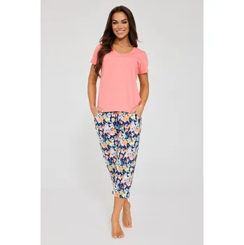 Pánské pyžamo DÁMSKÉ PYŽAMO KR 875/338 VIOLETTA BIG růžová 4XL