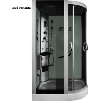 Aplomo Trixy Silver 120x85x215 masážní sprchový box Orientace: Levá, MO-18218SL